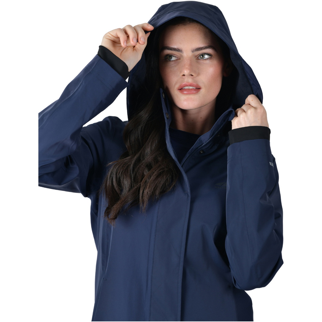 2026 WeatherBeeta Womens Protect Waterproof Longline Riding Jacket 1029988 - Navy